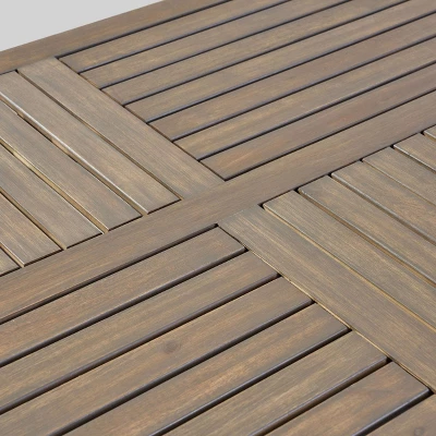 Bennett 7pc Acacia Wood And Wicker Dining Set - Christopher Knight Home - Image 5