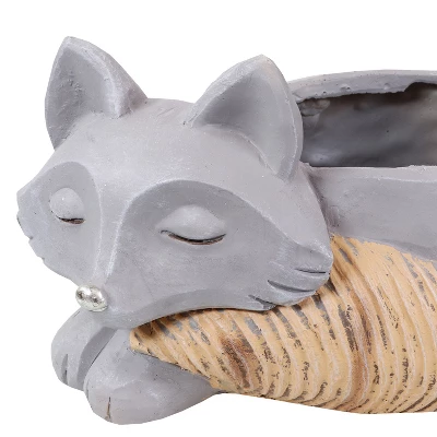 Sunnydaze Decor Sunnydaze Finley The Fox Planter Statue - Indoor/Indoor Decorative Figurine - 12" - Image 2