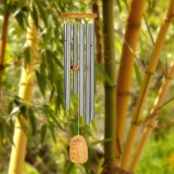 Woodstock Wind Chimes Signature Collection, Chimes Of Lun, 36'' Silver Wind Chime LWS