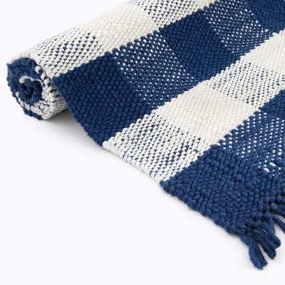 Unique Loom Eco Plaid Indoor Outdoor Washable Area Rug - Image 3