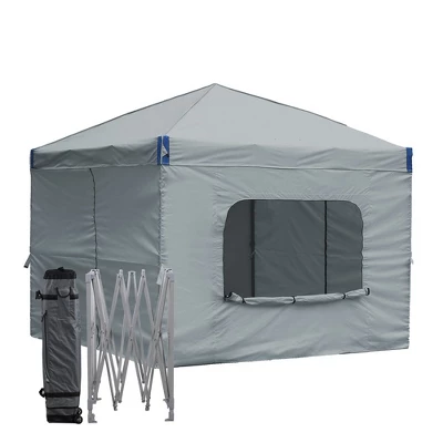 Aoodor 10' X 10' Pop Up Canopy Tent With Removable Mesh Window Sidewalls, Portable Instant Shade Canopy With Roller Bag - Image 8