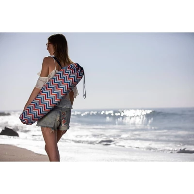 Picnic Time Tranquility Portable Beach Chair - Navy Blue/Gray - Image 8