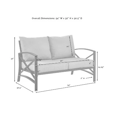 Crosley Kaplan Outdoor Patio Loveseat - Image 9
