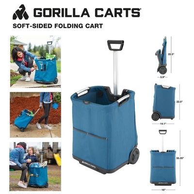 Gorilla Carts Collapsible Soft-Sided Folding Cart - Image 8