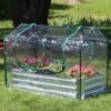 Sunnydaze Decor Sunnydaze Steel Raised Garden Bed With PVC Greenhouse Cover - Clear