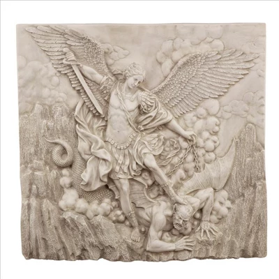 Design Toscano St. Michael The Archangel Sculptural Wall Frieze
