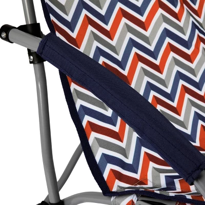 Picnic Time Tranquility Portable Beach Chair - Navy Blue/Gray - Image 6