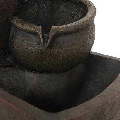 30.75" Bochas Faux Stone Fountain - Christopher Knight Home - Image 3