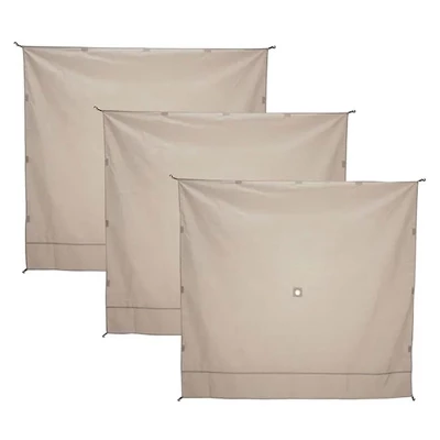 Gazelle Tents G6 12ft X 12ft 6 Sided Pop Up Portable 8 Person Gazebo, Desert Sand And Portable Gazebo Screen Tent Wind Panels, Desert Sand (3 Pack) - Image 2