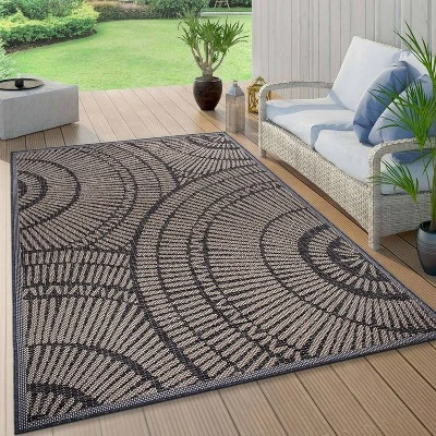 World Rug Gallery Abstract Indoor/Outdoor Area Rug - Image 4