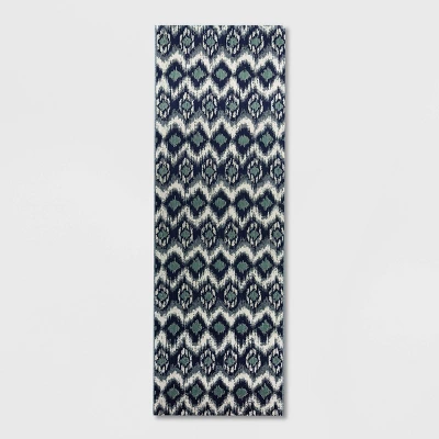 Ikat Outdoor Rug Blue - Threshold - Image 6