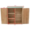 Costway Garden Outdoor Wooden Storage Shed Cabinet Double Doors Fir Wood Lockers
