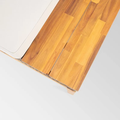 Loft Acacia 4pc Wood Sectional Sofa Set - Christopher Knight Home - Image 4