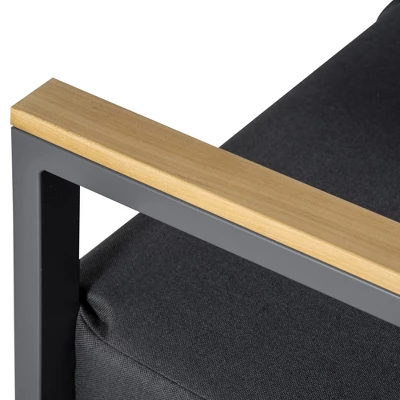 Outsunny 4 Piece Patio Furniture Set, Outdoor L-Shaped Sectional Sofa With 2 Loveseats, 1 Couch Corner, Dining Table, Cushions, Gray - Image 5