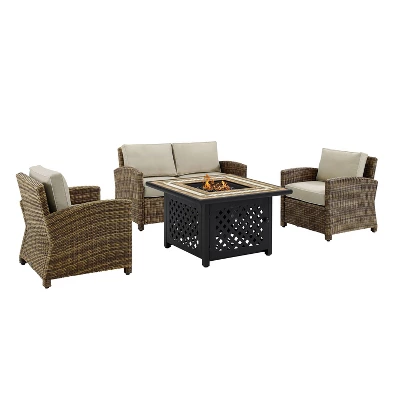 4pc Bradenton Outdoor Steel Fire Pit Set - Crosley - Image 7
