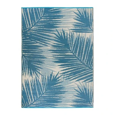 World Rug Gallery Tropical Floral Reversible Plastic Outdoor Rugs - Image 12