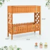 Costway 2-Tier Raised Garden Bed Elevated Wood Planter Box For Vegetable Flower Herb