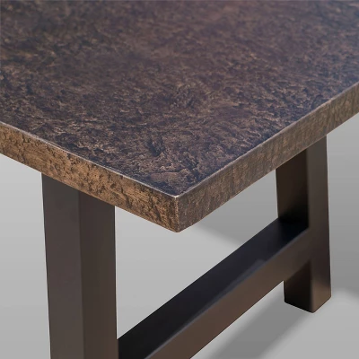 Valencia Rectangle Light Weight Concrete Dining Table - Brown Stone Finish - Christopher Knight Home - Image 3