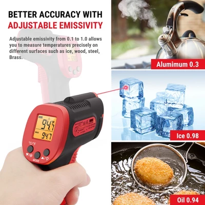 ThermoPro TP30W Digital Infrared Thermometer Gun Non Contact Laser Temperature Gun For Pizza Oven, Grill Swimming Pool, Construction And More - Image 2